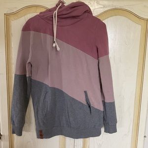 Maroon and grey ampersand hoodie